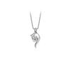 925 Sterling Silber Zirkonia Anhänger Halskette – Elegantes 1 Karat Design für Damen, Auf Lager.