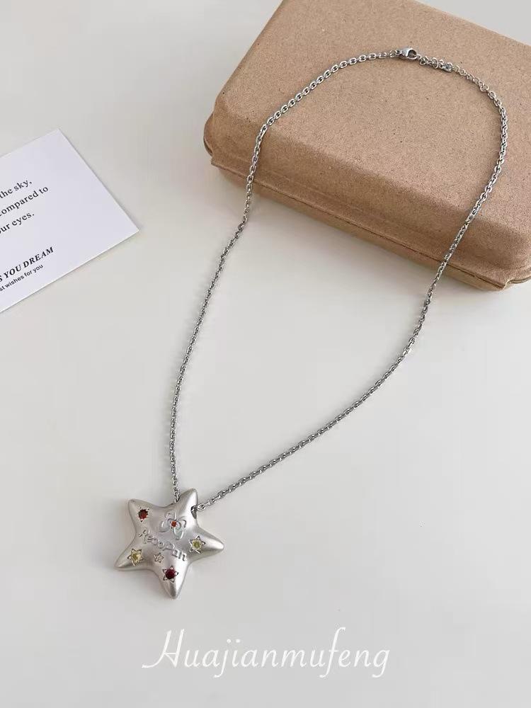 Счастливая Звезда  Дофаминовая Пятиконечная Звезда Ожерелье и Цепочка-Подвеска Аксессуар