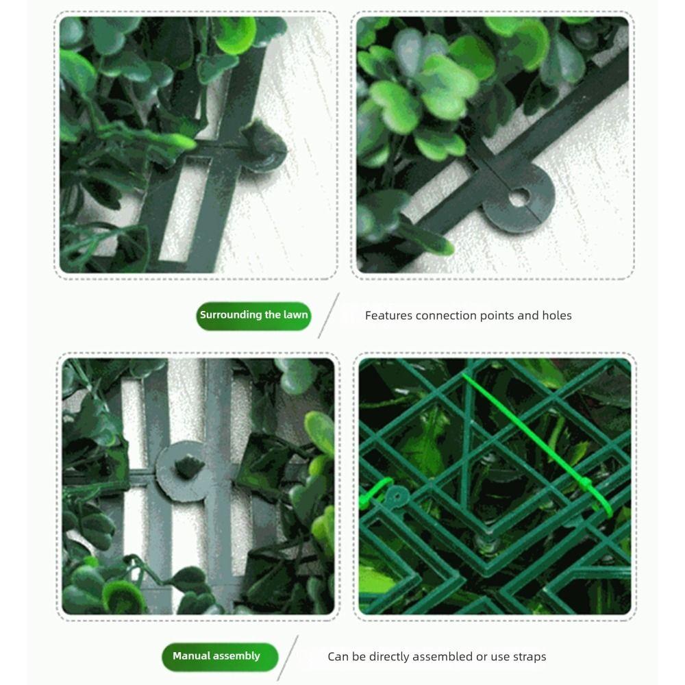 Plastic Simulation Turf Sheet 25*25cm Fake Green Grass Mat Creative Garden Grass Wall Greenery