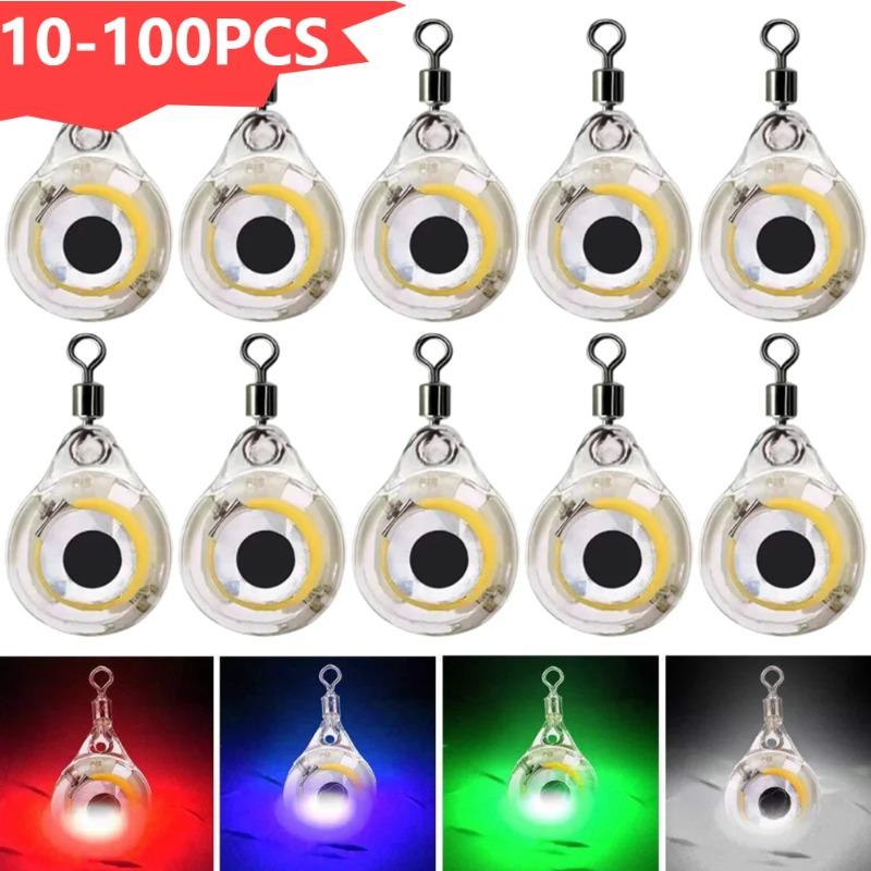 100 έως 10 ΤΕΜΑΧΙΑ Μίνι Δόλωμα Ψαρέματος Φωτεινό Σχήμα Ματιού Φως Δόλωμα Ψαρέματος LED Βαθιά Πτώση Υποβρύχιο Ψάρεμα Δόλωμα Καλαμαριού Φωτεινό Δόλωμα Ψαρέματος