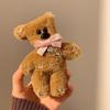 1 Stück niedlicher Teddybär Plüsch-Haarspange für Herbst und Winter, mit einer Pony-Klammer an der Seite und einem Stirnband für Teddybären