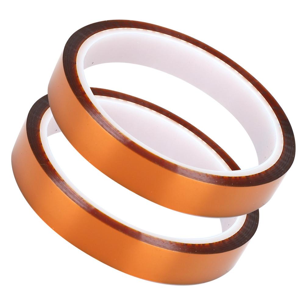 2PCS 33M High Temperature Resistant Adhesive Tape Polyimide Film Yellow Brown Accessory15mm