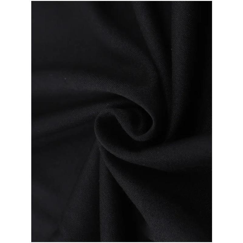 European Sizes Plus Size Men's Casual T-Shirt - Solid Color, Round Neck, Loose Fit