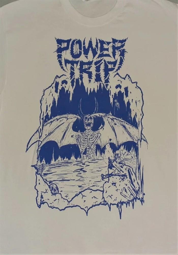 

trend Power Trip Band Music White T-Shirt Cotton Full Size S-5XL Unisex T-Shirt XXXL