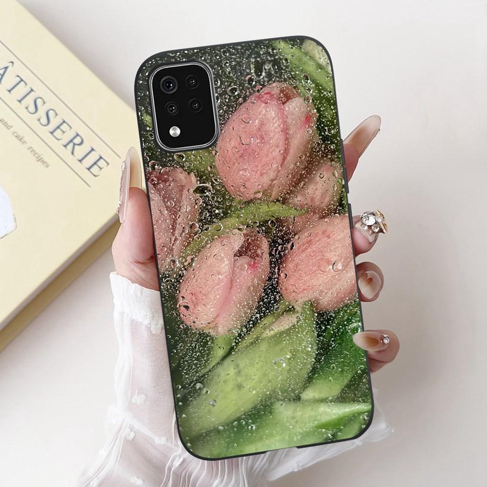 For LG K42 K52 K62 K62+ New Fashion Dusk Beach Painting Phone Case For LG K62 Plus K42 K52 (Brazil) Black Silicone Soft Case