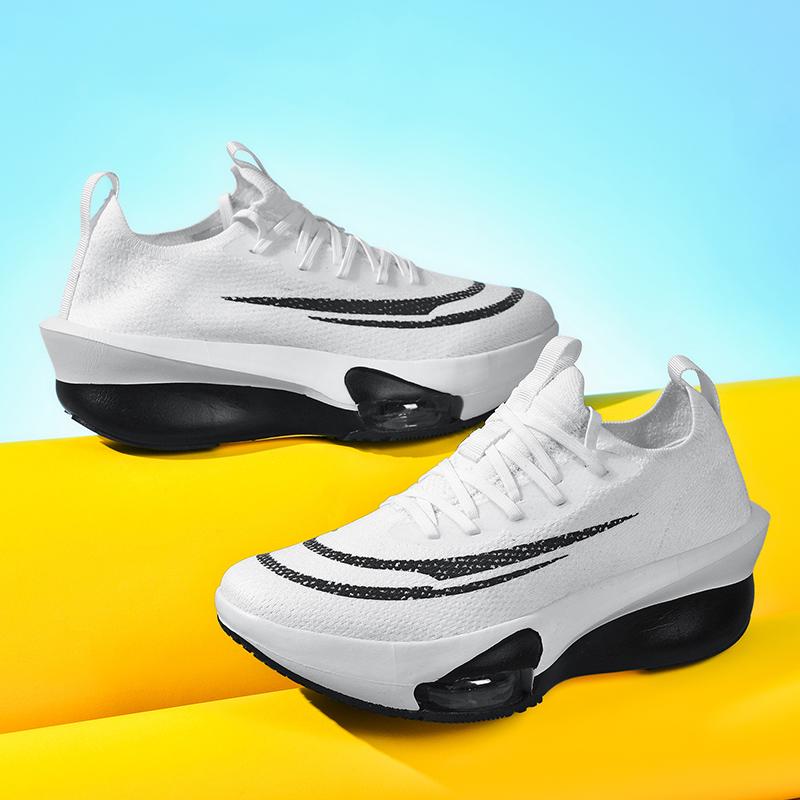 Air Cushion Men Sports Running Shoes Marathon Breathable Lightweight Women's Comfortable Athletic Nonskid Carbon Plate Sneakers