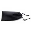 Black Drawstring Sunglasses Pouch - Thickened Portable Eyeglass Bag