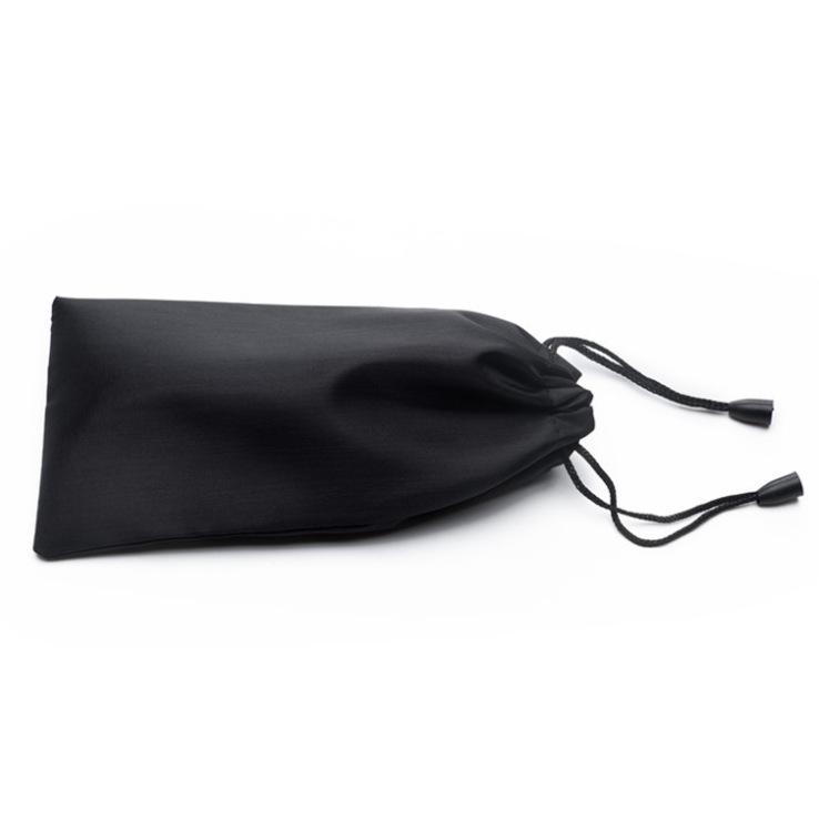 Black Drawstring Sunglasses Pouch - Thickened Portable Eyeglass Bag