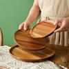 Acacia Wood Round Serving Tray
