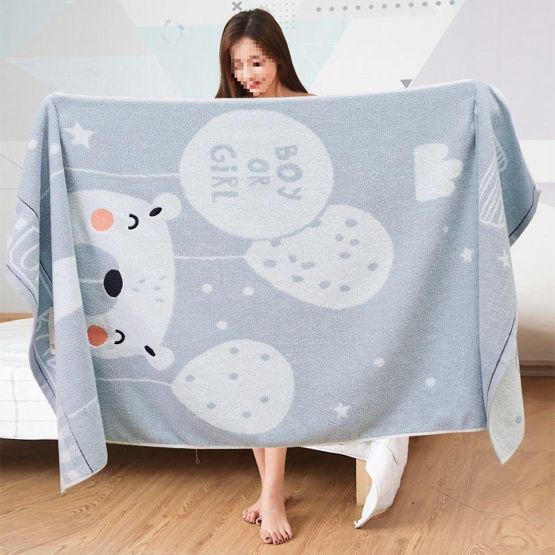 Toalla de Baño Gruesa de Algodón Puro Extra Grande para Hombre Sin Pelusa