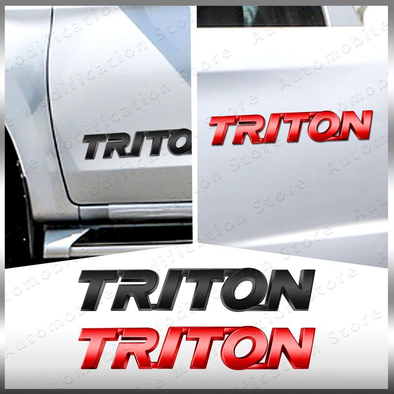 1Pc 3D ABS Plastic Decor Letter Logo Emblem Rear Trunk Decals Sticker For Mitsubishi L200 Triton Auto Accessories