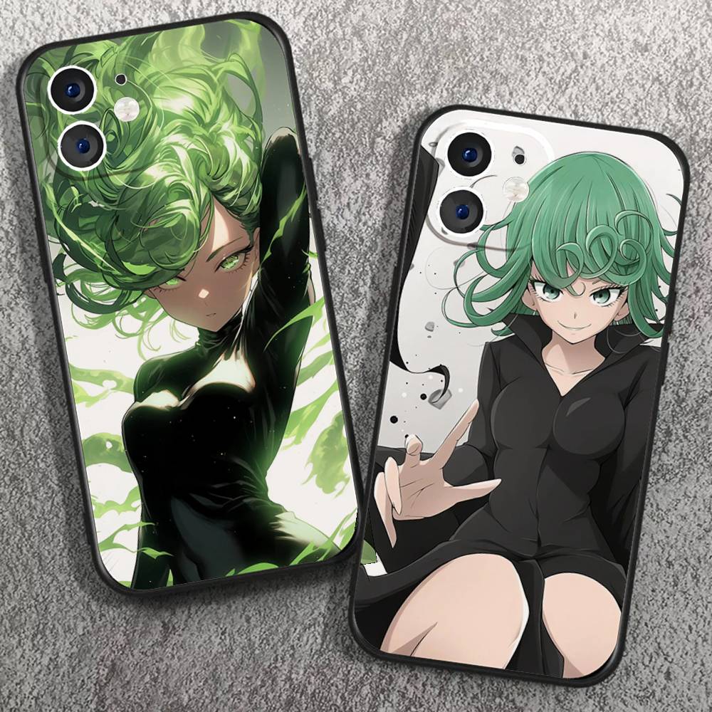 Senritsu No Tatsumaki Anime One Punch Man Phone Case For IPhone 17 Air 16 15 14 13 Pro Max 11 12 Black Silicone Cover