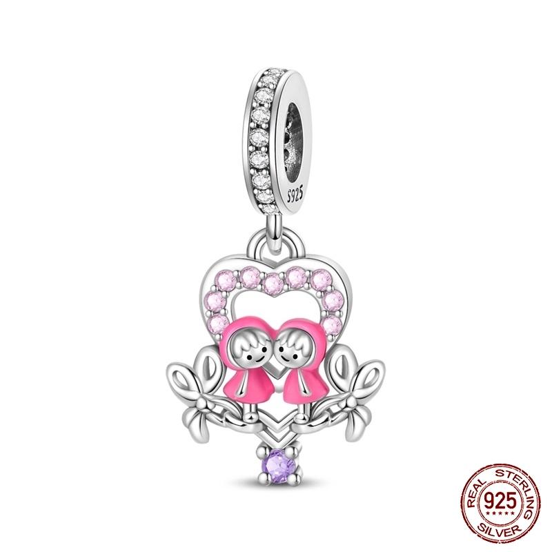 New Black/Red/Blue/Green/Purple Heart Series For Original Bracelet Bead Charm 3Mm Diy Necklace Pendant Accessories