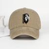 Lion Head “Rawr” Slogan Printed Washed Baseball Cap Soft, Comfortable, Lightweight, Breathable, Adjustable Bold Retro, Powerful