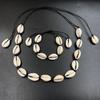 1 Pcs Natural Simple Daily Ladies Gifts Fashion All-match Adjustable Shell Sea Rope Bracelet Necklace Set Jewelry Necklace