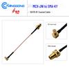 MCX-JW Male To SMA-KY Female RF Antenna Extension Cable, RG178, Right Angle.