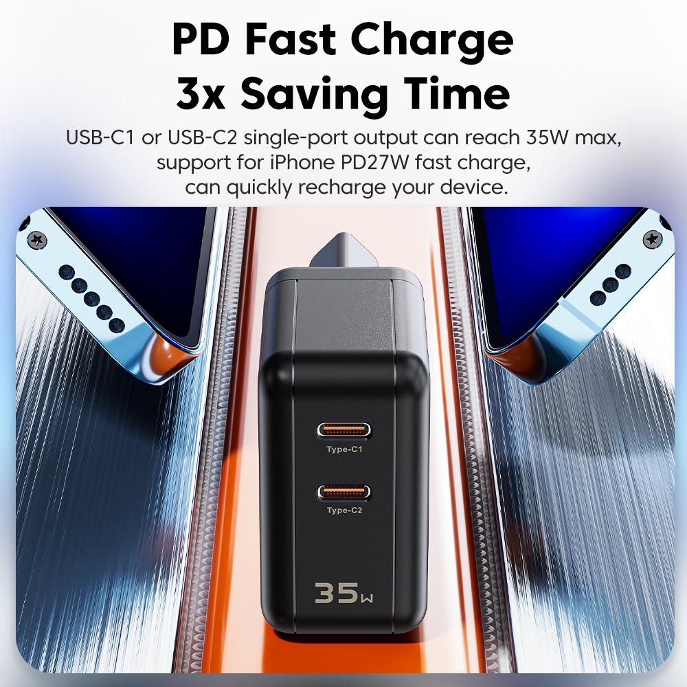Caricatore iPhone, [Certificato Apple MFi] Caricabatterie USB con 2 Cavo Lightning 2M Spina Alimentatore Adattatore Ricarica Presa USB 2 Porte Compatibile con iPhone 14/13/12/SE/11/X/XS/XR/8/7/6/iPad
