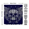 Tuniu Dark Skull Butterfly Pattern Shower Curtain Gothic Art Bathroom Decor Unique Black Shower Curtain For Bedroom