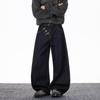 Women's American Retro Pink Graffiti Wide-Leg Jeans