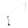 Suction Cat Feather Wand Toy Double End Removable Steel Wire Interactive Cat Teaser Stick Toy for Indoor
