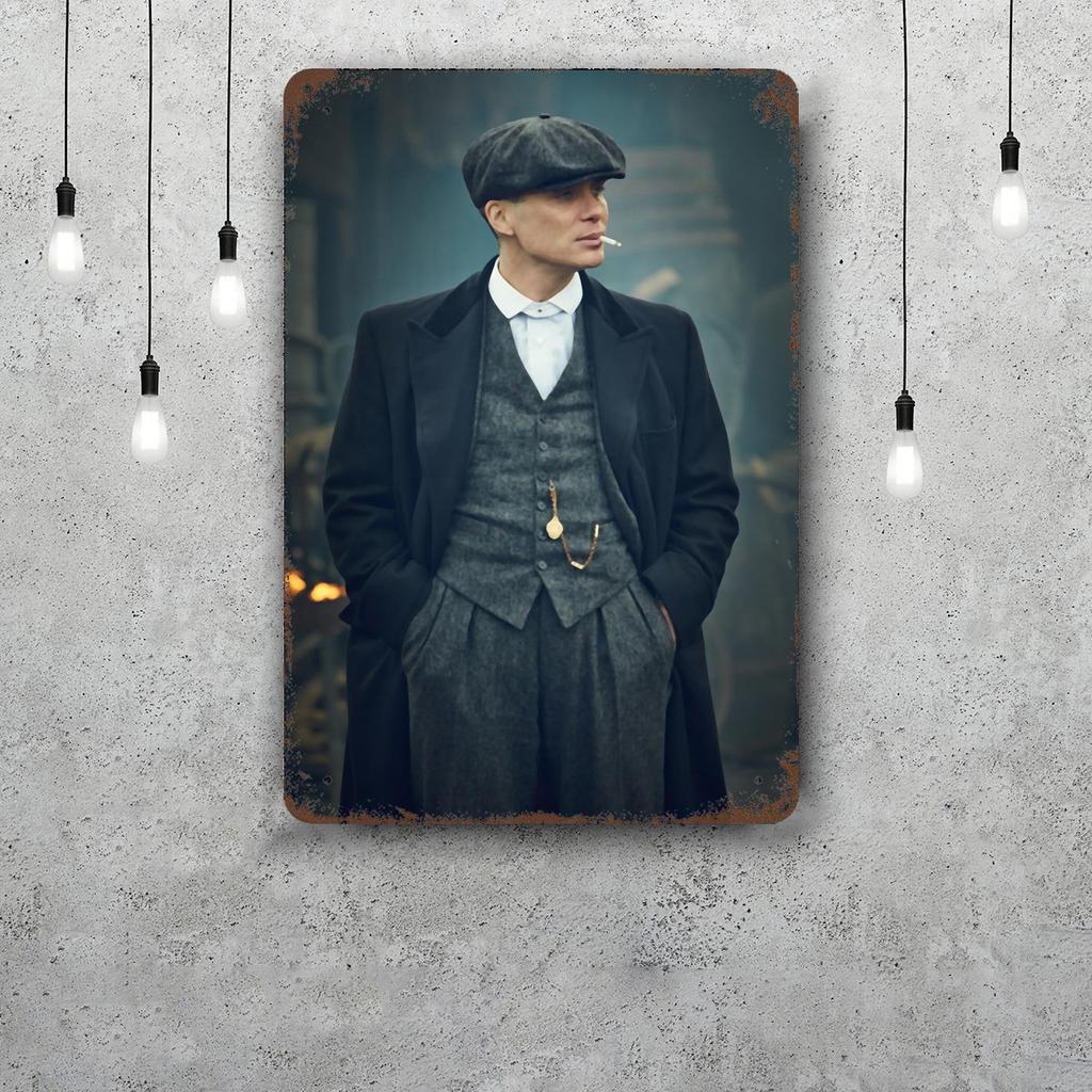 Thomas Shelby Decor Poster Vintage Tin Sign Metal Sign Decorative Plaque for Pub Bar Man Cave Club Wall Decoration