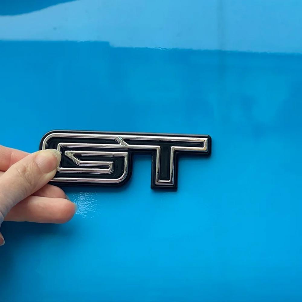 1Pc 3D GT Logo Sticker for M Ustang Mach-E Door Trunk GT Zinc Alloy Creative Emblem Badge Stickers Car Modification Accessories