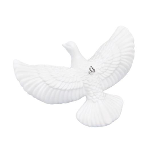 

Christmas Bird Ornaments Artificial White Peace Bird Hanging Decoration for Xmas Tree Wreath Holiday Party Decor 1pc