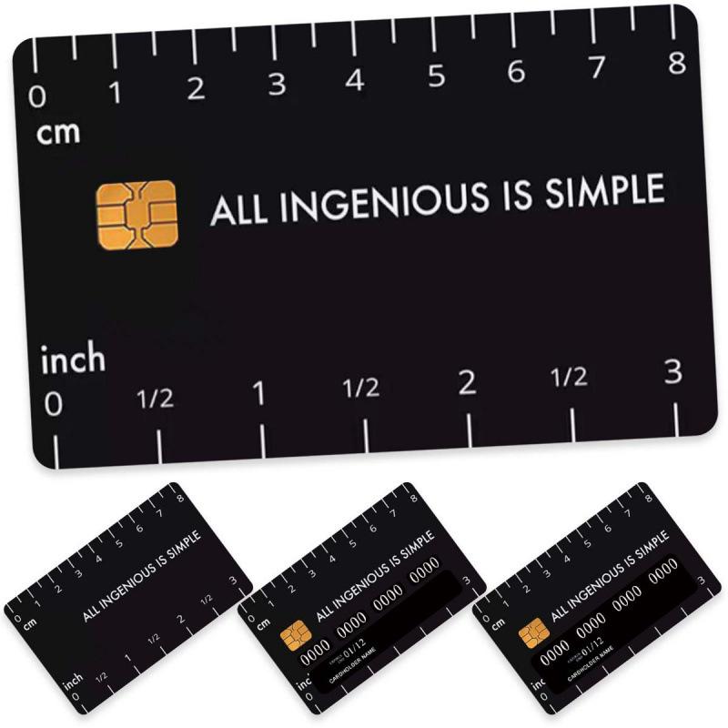 Chip Cover Sticker for Cards: Ruler Design