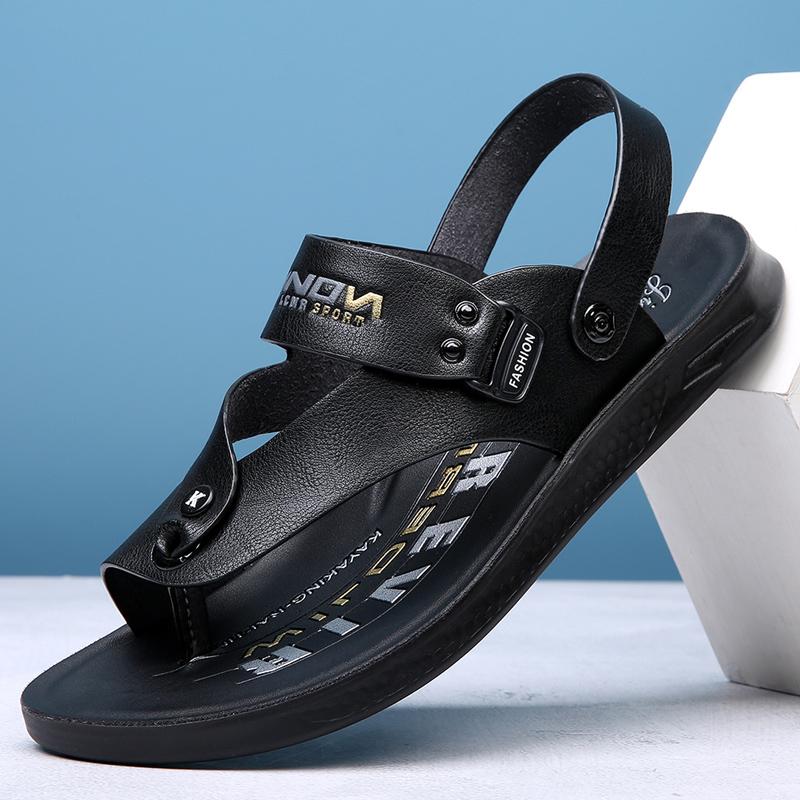 Flip-flops for Men Wear Anti-skid Beach Shoes Outdoors In Summer for Men To Drive Anti-skid Spring and Autumn Super Fiber Casual