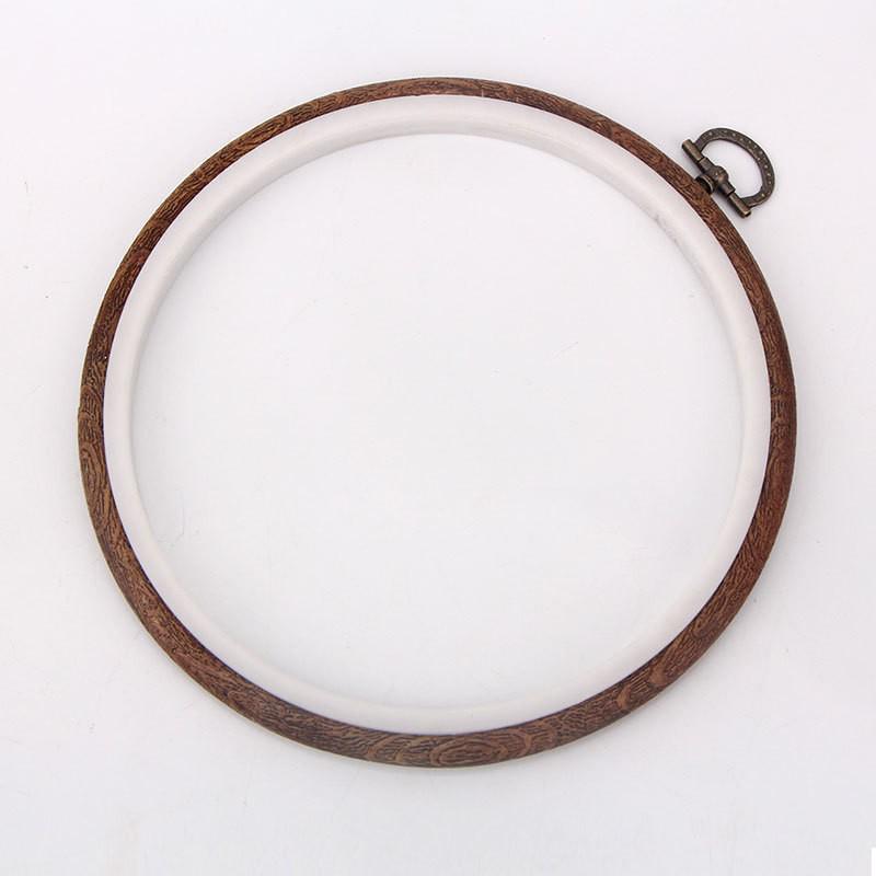 

Имитация бамбука Регулируемые пяльцы для вышивания - Мини круг для вышивания крестом своими руками с пластиковым внутренним кольцом