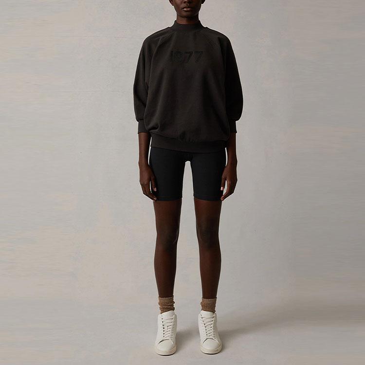 Fear of God Essentials Ss22 3/4 Mock Neck Sweatshirt Women Sweatshirt Iron FOG-SS22-224
