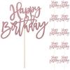 12Pcs Pink Glitter Birthday Centerpiece Sticks Double Sided Table Party Decorations Birthday Table Top Centerpiece