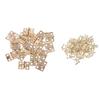 50Pcs Tiny Golden Mini Small Metal Hinge for 1/12 House Miniature Cabinet Furniture Fittings for Cabinets 10 X 8mm Home Hardware