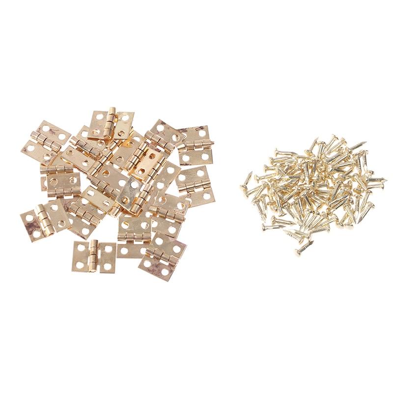 50pcs-tiny-golden-mini-small-metal-hinge-for-1-12-house-miniature