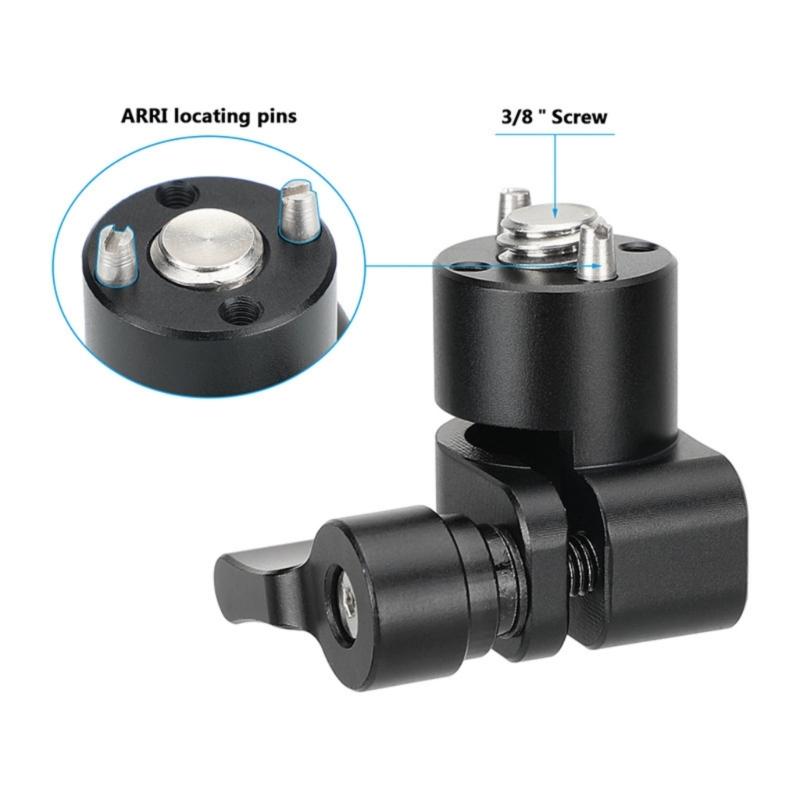 15mm Single Rod Holder Clamp With 3/8inch 16 Thread Screw Locating Pins Camera Accessories for Camera Cage Replacement