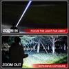 Zoom Super Powerful Flashlights Rechargeable High Power LED Flashlight Torch Mini 3 Light Mode Pocket Light Lamp Portable