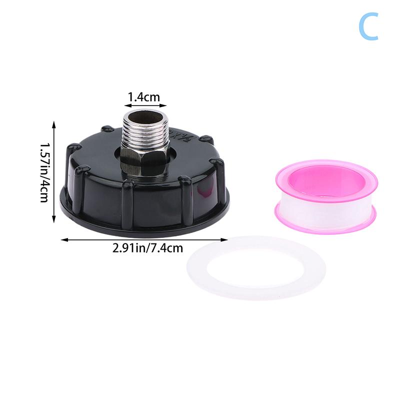 

S60X6 Coarse Thread To 1/2 3/4 1 Male Female Thread Ibc Water Tank Adapter Stainless Steel Spout Drain Garden Home Valve Fitt