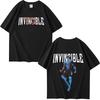 Maglietta Merch Logo Schizzo di Sangue Invincibile Uomo Donna Manga Oversize 100% Cotone Manica Corta Stampa Estiva Unisex Taglie Forti Top