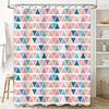 Colorful Triangle Shower Curtain, Bath Decor, Polyester Fabric Perfect for Bathroom Accessories! (Model: Q105)