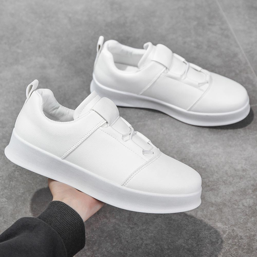 Leather Men Shoes Lace Up Casual Formal All Black Sneakers Man Outdoor Moccasins Breathable Male Driving Shoes for Men Sneakers