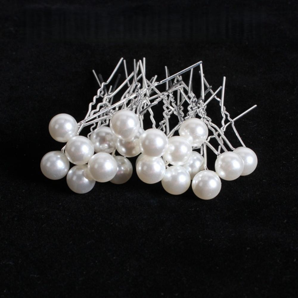 20-Piece Set Fresh Flower Pearl Hairpin Set, Forest Fairy Style, Suitable for Wedding Styling / Photo Shoots / Daily Wear