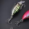 Fishing Lure Wobblers Floating Artificial Hard Bait with Treble Hook Realistic Looking Bright Color Crank Fishing Lure Bait