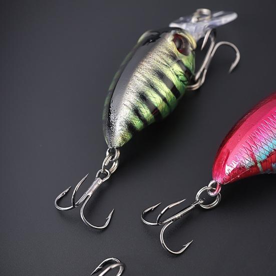 Fishing Lure Wobblers Floating Artificial Hard Bait with Treble Hook Realistic Looking Bright Color Crank Fishing Lure Bait