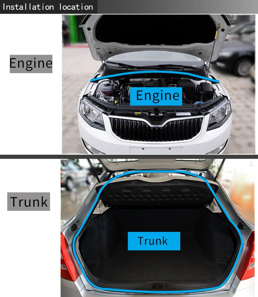 4m/13ft Rubber Built-in Stainless Car Door Edge Engine Hood Trunk Sealing Strip