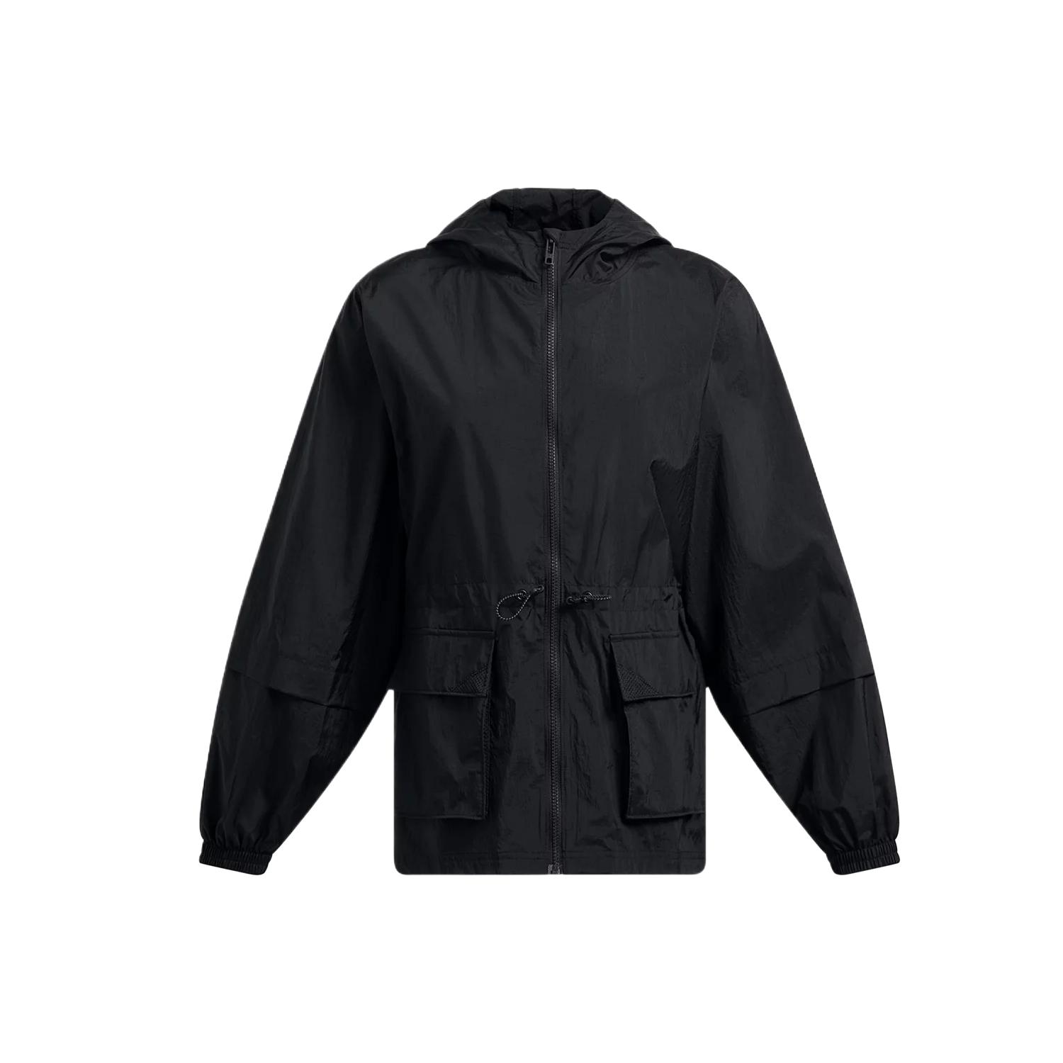 Under Armour Solid Zip-Up Hoodie Women Black 1386455-001 M