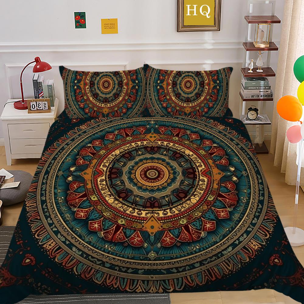 Bedding Set Cover Woman Man Duvet Cover Sets King Queen Size Mandala Bed Clothes Microfiber Home Textiles