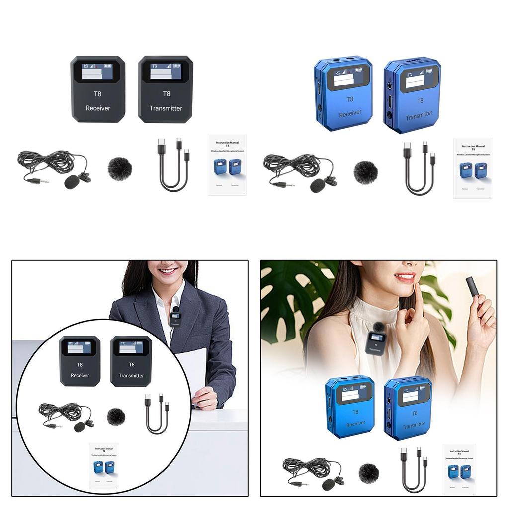 Wireless Lavalier Microphone System for Live Broadcast Restaurant Office