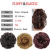 MISS WIG Straight Donut Chignon Hairpieces Synthetic Ombre Elastic Chignon Fluffy Messy Scrunchies Hair Bun for Women