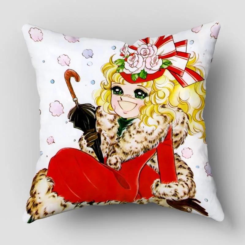 Candy New Anime Pillow Cover Bedroom Home Office Decorative Pillowcase Square Zipper Pillow Cases Satin Fabric No Fade 10.16WJY