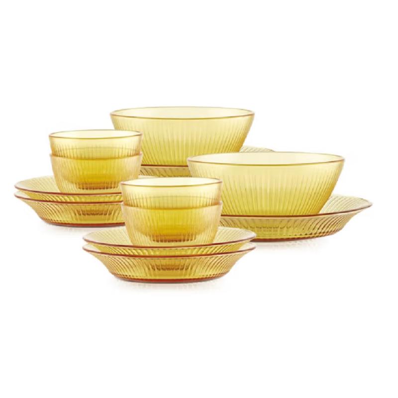 EKCO Snapware Jingzun 12-Piece Glass Dinnerware Set